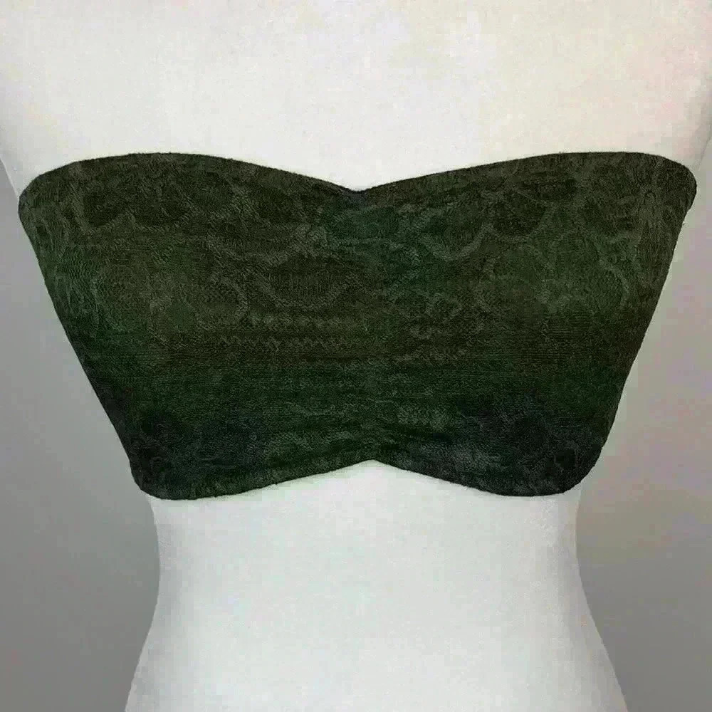 Victoria’s Secret PINK Green Strapless Bandeau Size M